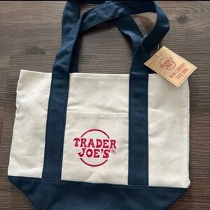 Trader Joe's Navy Mini Tote Bag (New)